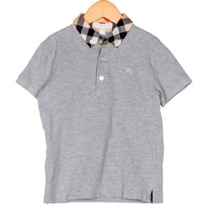BURBERRY boys grey polo shirt 6y